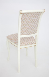 Стул "Дионис" (эмаль тон 11 + золот. патина/ткань Nota Gold) слоновая кость фото 2