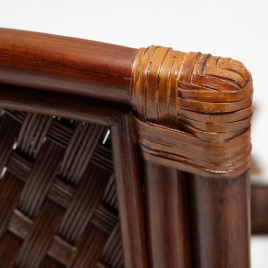 Комплект обеденный "ANDREA GRAND" (стол со стеклом+6 кресел+ подушки) Pecan Washed (античн. орех), Т фото 3