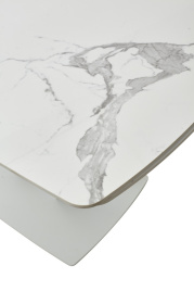 Стол ALATRI 120 GLOSS STATUARIO WHITE SOLID CERAMIC / WHITE, ®DISAUR фото 5