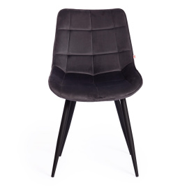 Стул ABRUZZO ( mod. 8060 ) металл/велюр, 54 х 62 х 83 см, серый (HLR-21) / черный фото 5