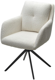 Стул MEADOW 360 град. поворот. Белый XD841-01, букле / черный каркас, ®DISAUR фото 1