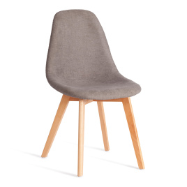 Стул CINDY SOFT (mod. C1021F1-1) фактурный велюр/дерево бук, 55 х 48 х 83 см, Серый LY1701-26 / нату
