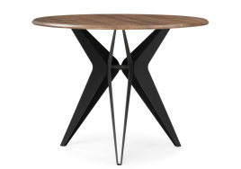 Стол деревянный Рикла 100х76 орех кантри / черный фото 2