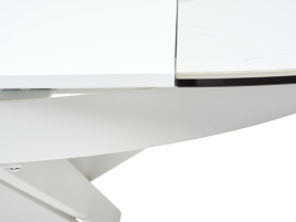 Стол TRENTO 120 HIGH GLOSS STATUARIO Белый мрамор глянцевый, керамика/ белый каркас, ®DISAUR фото 2