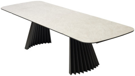 Стол АСТРИД (ASTRID) 200 цвет TL-102 Бежевый мрамор, испанск. керамика / Темно-серый каркас, ®DISAUR фото 4