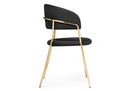 Стул на металлокаркасе Kamelia black / gold фото 3