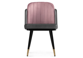 Стул на металлокаркасе Penelopa dark gray / PINK /  black / gold фото 2