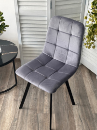 Стул РИЧИ, цвет H-14 Серый, велюр / черный каркас фото 5