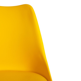 Стул TULIP IRON CHAIR (mod.EC-123) / 1 шт. в упаковке металл/пластик, 54,5*48*83,5см, желтый фото 5