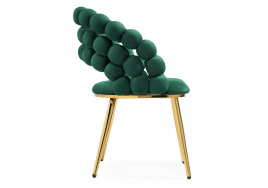 Стул на металлокаркасе Ball green / gold фото 3
