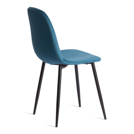Стул BREEZE (mod. 4724) Велюр/металл , 44 х 53 х 87 см, Dark turquoise (темно-бирюзовый) HLR62 / чер фото 4