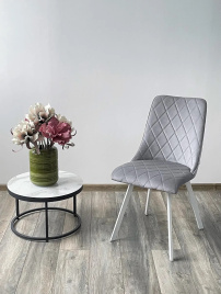 Стул TYCOON BLUVEL-03 LIGHT GREY / белый каркас М-City фото 2