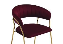 Стул на металлокаркасе Kamelia 1 wine red / gold фото 5