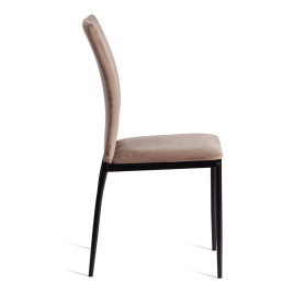 Стул CAPRI (mod. BC565-DC) металл, флок, 43 х 53 х 92 см, Beige (бежевый) HLR8 / черный фото 3