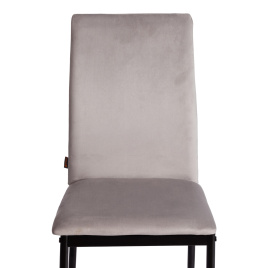 Стул CAPRI (mod. BC565-DC) металл, флок, 43 х 53 х 92 см, Light grey (светло-серый) HLR14 / черный фото 4