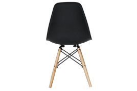 Стул Сindy Eames/Синди Имс (мод. 001) дерево бук/металл/сиденье пластик, 51х46х82см, черный фото 4