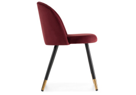 Стул на металлокаркасе Gabi wine red / black фото 3