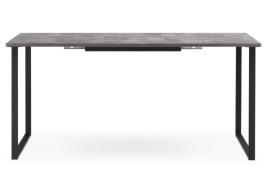 Стол деревянный Лиман 120 (160) x 80 бетон светлый / черный матовый фото 5