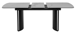 Стол RASMUS 160 TL-45 Белый мрамор, испанская керамика / черный каркас, ®DISAUR фото 3