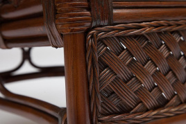 Комплект для отдыха Андреа/Andrea (диван + 2 кресла + журн. столик со стеклом + подушки) пекан антич фото 2