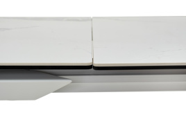 Стол CREMONA 140 HIGH GLOSS STATUARIO Белый мрамор глянцевый, керамика/ белый каркас, ®DISAUR фото 2