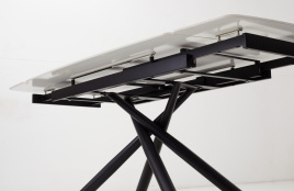 Стол RIVOLI 140 MATT WHITE MARBLE SOLID CERAMIC / BLACK, ®DISAUR фото 3
