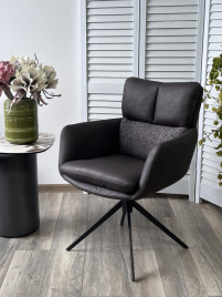 Стул LUIS 360 град. поворот Серый Maison 99# / OTE COBBLE 457 / черный каркас, ®DISAUR фото 4
