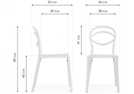 Пластиковый стул Simple white фото 3