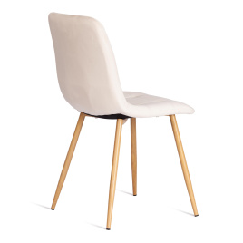 Стул CHILLY (mod. 7094-1) вельвет/металл, 44,5х52,5х86 см, beige (бежевый) HLR2 / натуральный фото 3