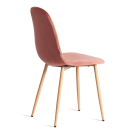 Стул BREEZE (mod. JSC-58) Велюр/металл , 44 х 53 х 86 см, Coral (коралловый) HLR44 / натуральный фото 3