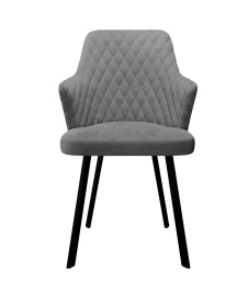 Стул DikLine 245 поворотный, C56 серый, ножки черные фото 3