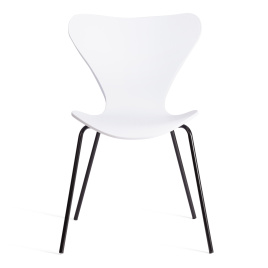 Стул Jacobsen (mod DC 102-1) пластик/металл, 45 х 54.5 х 80 см, White (белый) / Black (черный)  фото 5