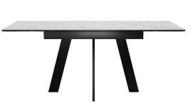 Стол DikLine SKM120 Керамика Titanium Silver River Polished/подстолье черное/опоры черные фото 2