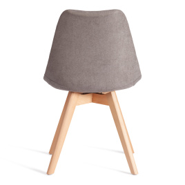 Стул TULIP SOFT (mod. 053V) дерево/пластик/ткань, 49,5 x 54,5 x 84 см, Серый (Grey) LY1701-26 фото 4