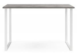 Стол деревянный Лиман 120 x 80 бетон светлый / белый матовый фото 3