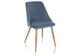 Стул на металлокаркасе Morgan blue / wood фото 2