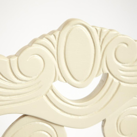 Стул -Андромеда/ Andromeda дерево гевея, 47х55,5х107 см, Ivory white, ткань коричневая S168-7 фото 2