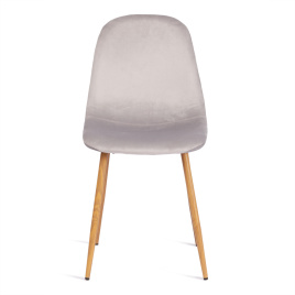 Стул BREEZE (mod. 4724) Велюр/металл , 44 х 53 х 87 см, Light grey (светло-серый) HLR14 / натуральны фото 5