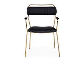 Стул на металлокаркасе Aspen black / gold фото 2