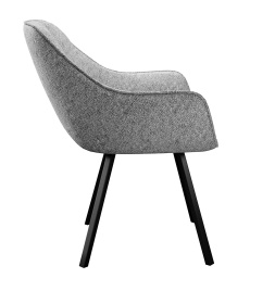 Стул DikLine 252 М поворотный, NS10 GREY, ножки черные фото 4