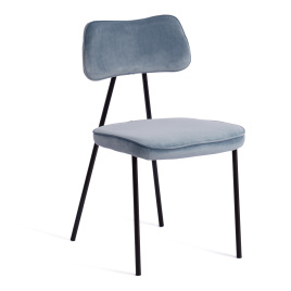 Стул SILVIA (mod. 0139124) / 1 шт. в упаковке металл/вельвет, 46,5х59х82,5 см, голубой S108 (SILVER  фото 1