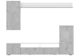 Готовая гостиная Oluwande белый / цемент светлый фото 2