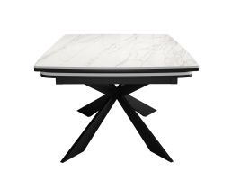 Стол DikLine KM160 керамика белый мрамор С41 матовая/опоры черные (2 уп.) фото 3