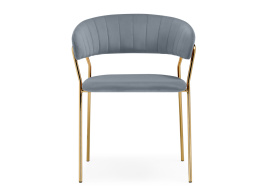 Стул на металлокаркасе Kamelia 1 gray / gold фото 2