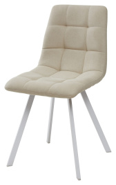Стул CHILLI SQUARE UF860-01B бежевый, ткань/ белый каркас М-City фото 1