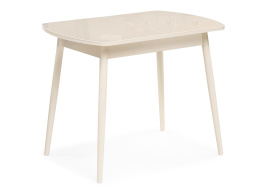 Стол стеклянный Калверт кремовый фото 1