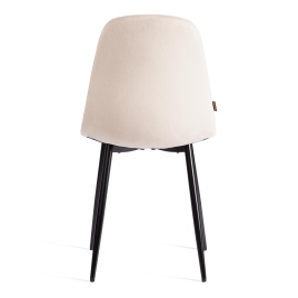 Стул BREEZE (mod. JSC-58) Велюр/металл , 44 х 53 х 86 см, beige (бежевый) HLR2 / черный  фото 4