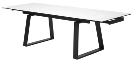 Стол VASTO 180 MARBLES KL-99 Белый мрамор матовый, итальянская керамика/ черный каркас, ®DISAUR фото 2