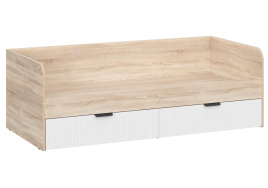 Кровать Стокгольм КРД03-90 90х200 дуб сонома / line софт пломбир