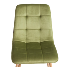 Стул CHILLY (mod. JSC-220) Велюр/металл , 44,5х52,5х88 см, Green (зеленый) HLR54 / натуральный фото 2